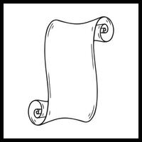 simple scrool doodle srawing style vector
