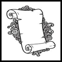 scroll doodle drawing vector
