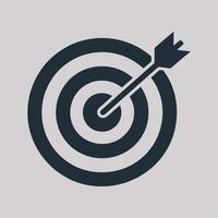 Target Arrow Illustration Bullseye, Goal, Accuracy. Precision Aiming for Success in Business, Marketing, and Strategic Planning Visuals and Presentations vector