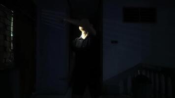 Dramatic Silhouette in Dim Light video