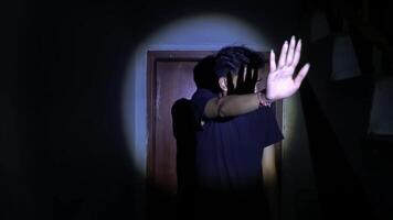 Mysterious Figure in Dim Light video