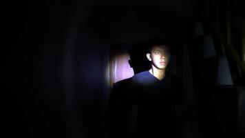 Eerie Shadowy Figure in Dim Light video
