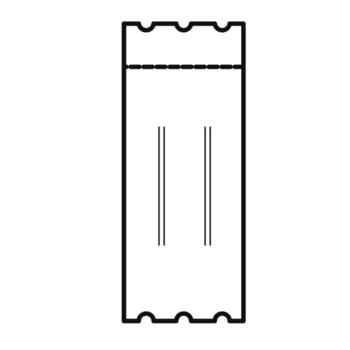 Simple boarding pass stub with two lines for flight information representing travel tickets vector