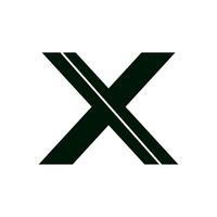 Stylized letter X with a distinctive line accent, suitable for logo or graphic design use vector