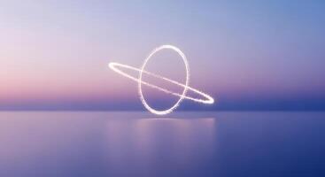 A circle with a ring in the middle of it photo