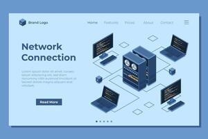 Network connection interface on laptop screens vector