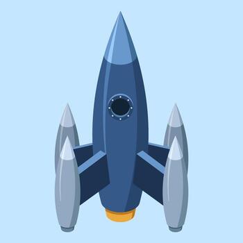 isométrica cohete. espacio cohete. futurista cohete. puesta en marcha cohete negocio proyecto. exitoso proyecto lanzamiento misión. isométrica tecnología. vector