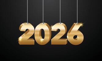 Financial goal and target concept for 2026 new year. vector