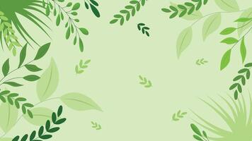 Green foliage background design vector