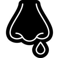 Sneezing and Fever Solid Icon vector