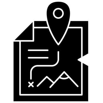 Interactive Quest Map Solid icon vector