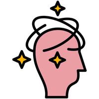 Cognitive Overload Icon Outline Fill Icon vector