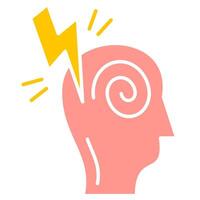 Aura and Migraine flat icon vector