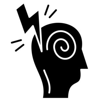 Cluster Headache Visual Solid icon vector
