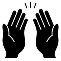 Prayer Doa Solid Icon vector
