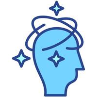 Stress Response Visual Blue Icon vector