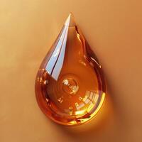 A drop of oil on a surface photo