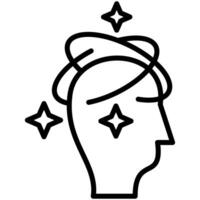 Burnout and Headache Outline icon vector