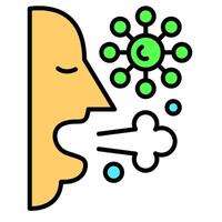 Sneezing Particles Icon vector