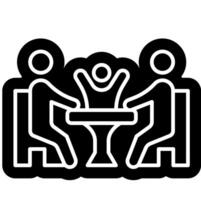 Dinner with Family SOlid icon vector