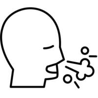 Droplet Diffusion in Air Outline icon vector