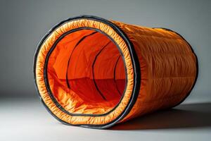 A large orange tube with a black lining photo