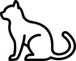 Serene Black and White Line Art Illustration of a Cat Sitting Gracefully - Professional digital artwork with vibrant colors and detailed composition vector
