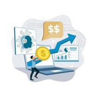 AI and finance investment illustration vector