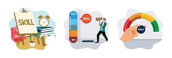 Skill development visual representations vector