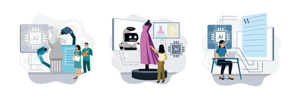 AI in fashion design and technology vector