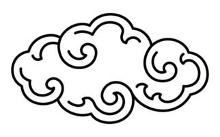 orient cloud tradition style element vector