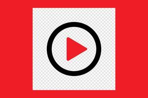 Play button icon with background, perfect for web or app design. vector