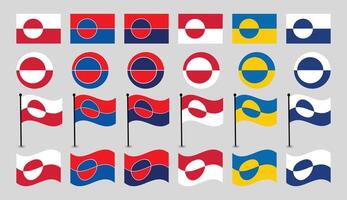 Collection of colorful national flags vector
