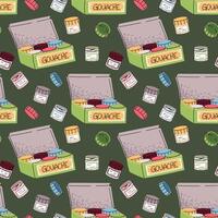 Gouache paint boxes and containers illustration vector