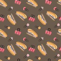 office supplies pattern design illustration vector