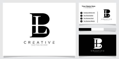 Initial BL or LB Logo Design template vector