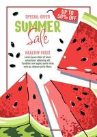 Watermelon slices summer sale vector