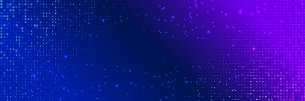 Abstract background with blue and purple glowing dots pattern. Perfect for digital graphics, modern web design, or technology-themed visuals vector