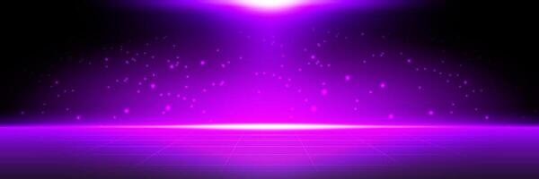 Glowing futuristic purple technology background with particles and light effects for digital design. Perfect for UI, innovation themes, presentations, and modern style. illustration vector