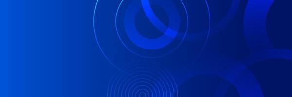 Abstract background with blue gradient circles and modern geometric shapes. design for banner, website, presentation, and digital technology vector