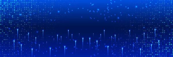 Abstract background with digital blue dots and vertical glowing lines falling down, perfect for use in presentations, banners, technology headers, and modern digital designs. vector