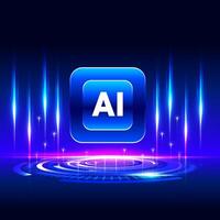 Futuristic AI technology icon image vector