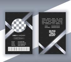 Personal conference contact id card vector