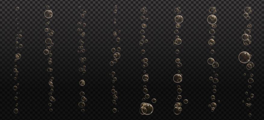 Golden Effervescent Bubbles with Fresh Sparkling Feel