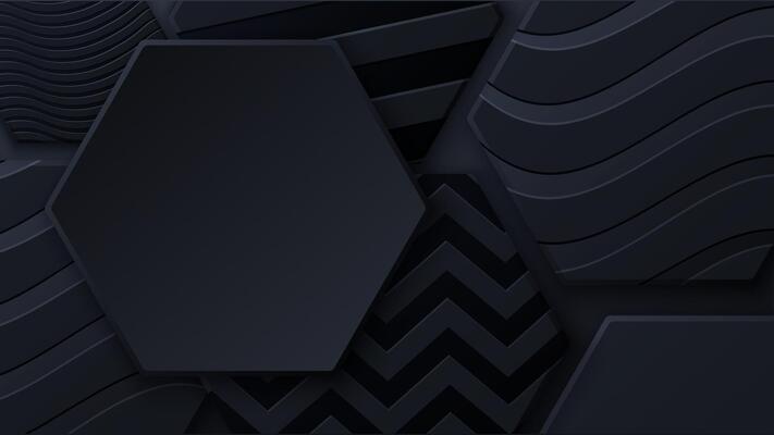 Black honeycomb tiles. Hexagon geometry pattern. Minimal background of honeycomb for modern cover, ad baner
