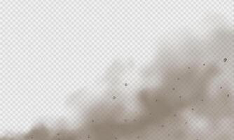 Desert Wind Swirl with Dust Cloud and Particles vector