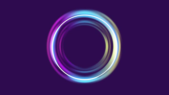 Futuristic hologram portal with glowing effect