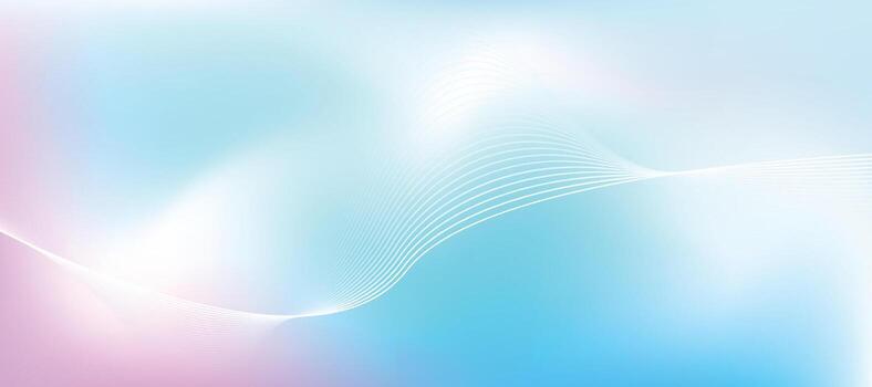 Soft Pastel Abstract Background with Wavy Lines and Light Gradient vector