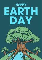 Tree illustration for Earth Day vector