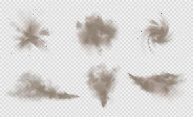 Windy Desert Storm with Swirling Sand and Dust